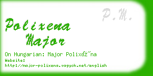 polixena major business card